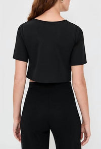 Ripley Rader - Ponte Knit Short Sleeve Top