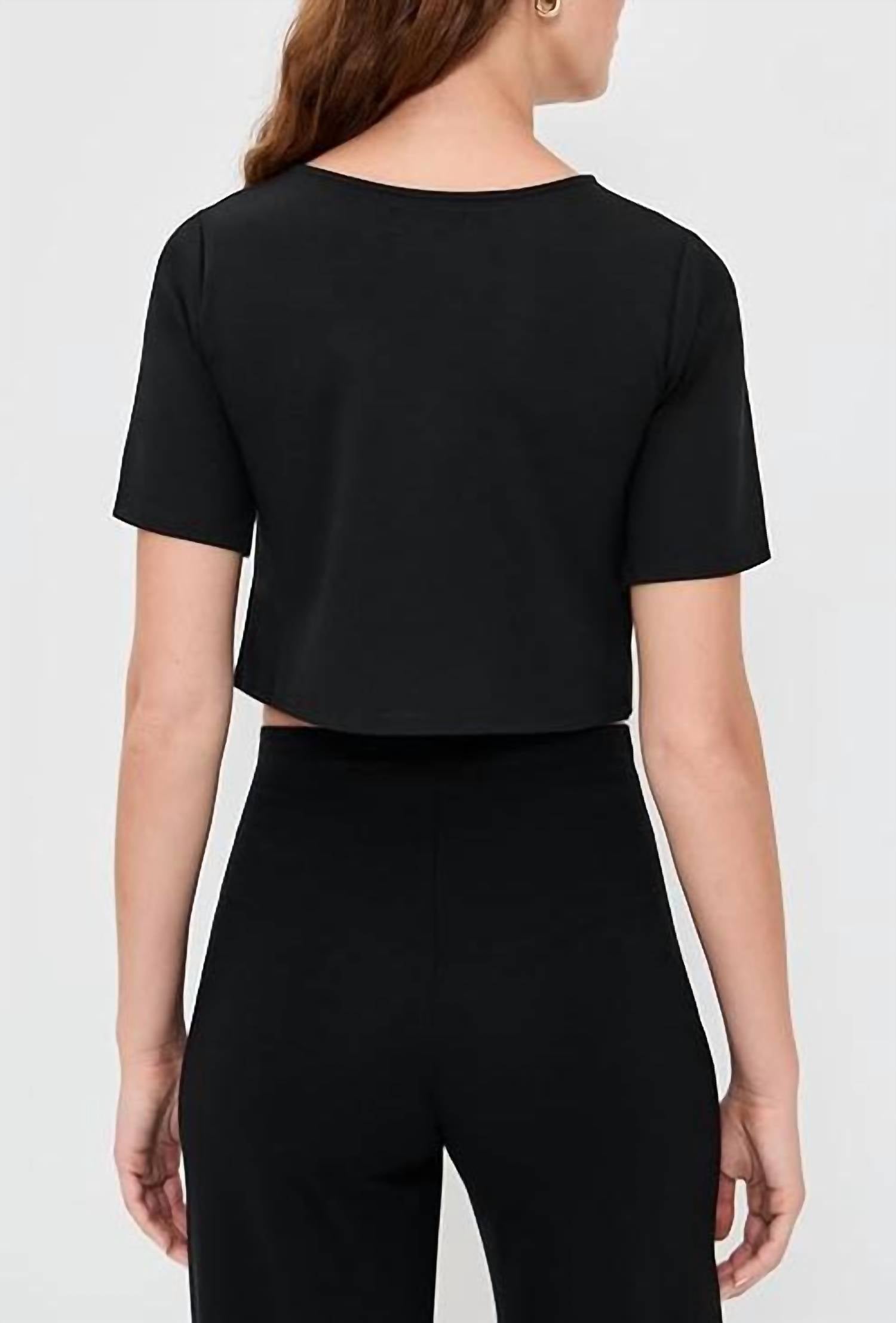 Ripley Rader - Ponte Knit Short Sleeve Top