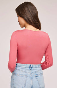Gentle Fawn Linette Top in berry - women's long sleeve top - detail view