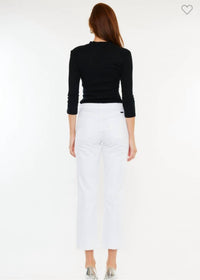 Kancan - High Rise Cropped Straight Leg Jeans