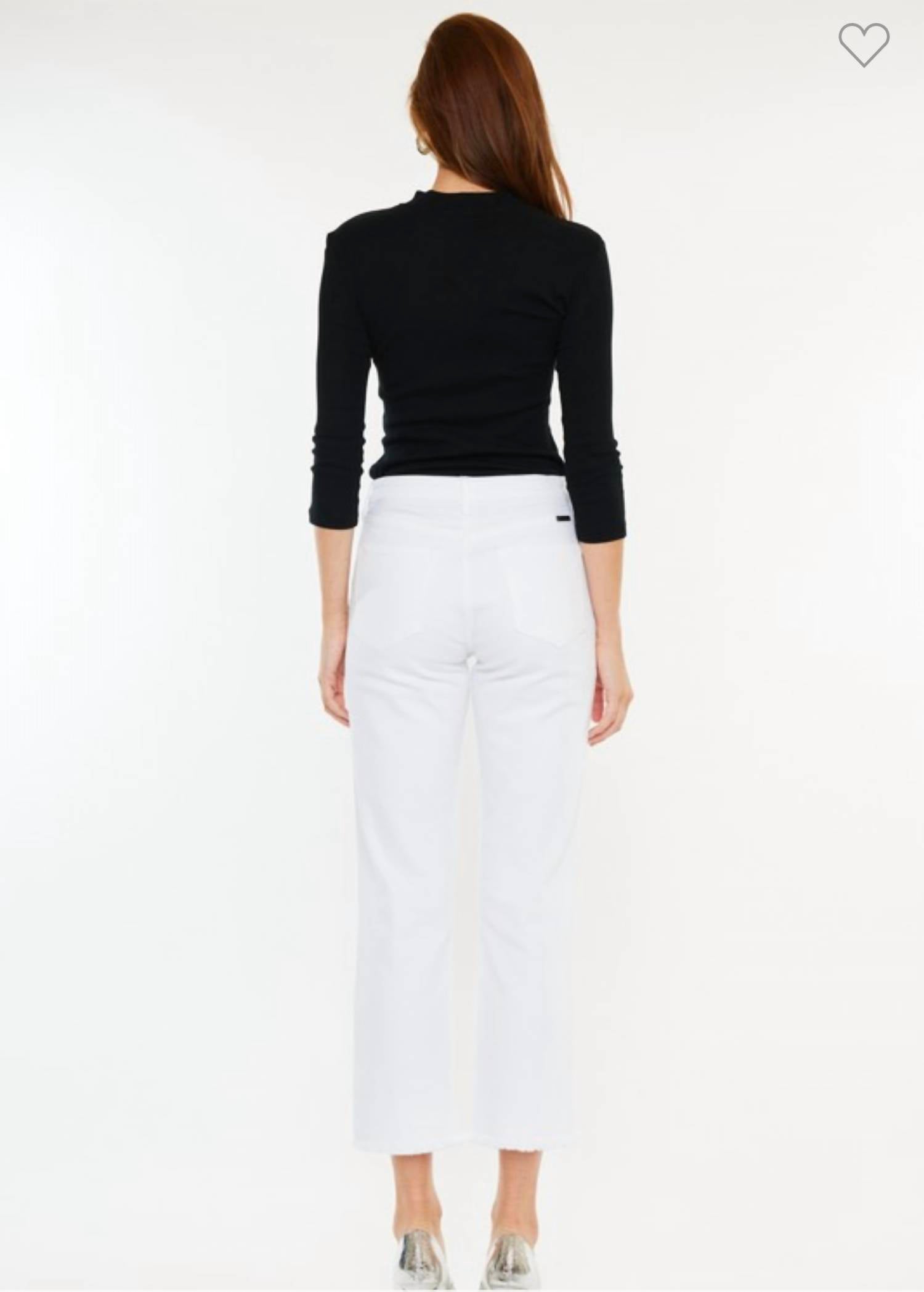 Kancan - High Rise Cropped Straight Leg Jeans