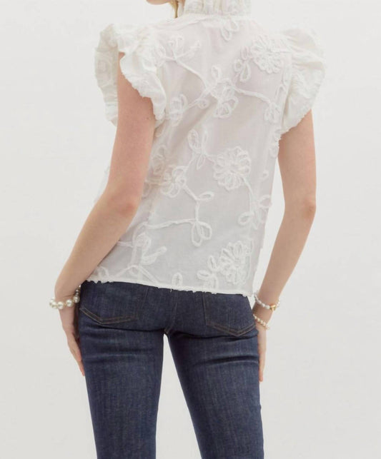 Entro - Floral Applique Blouse