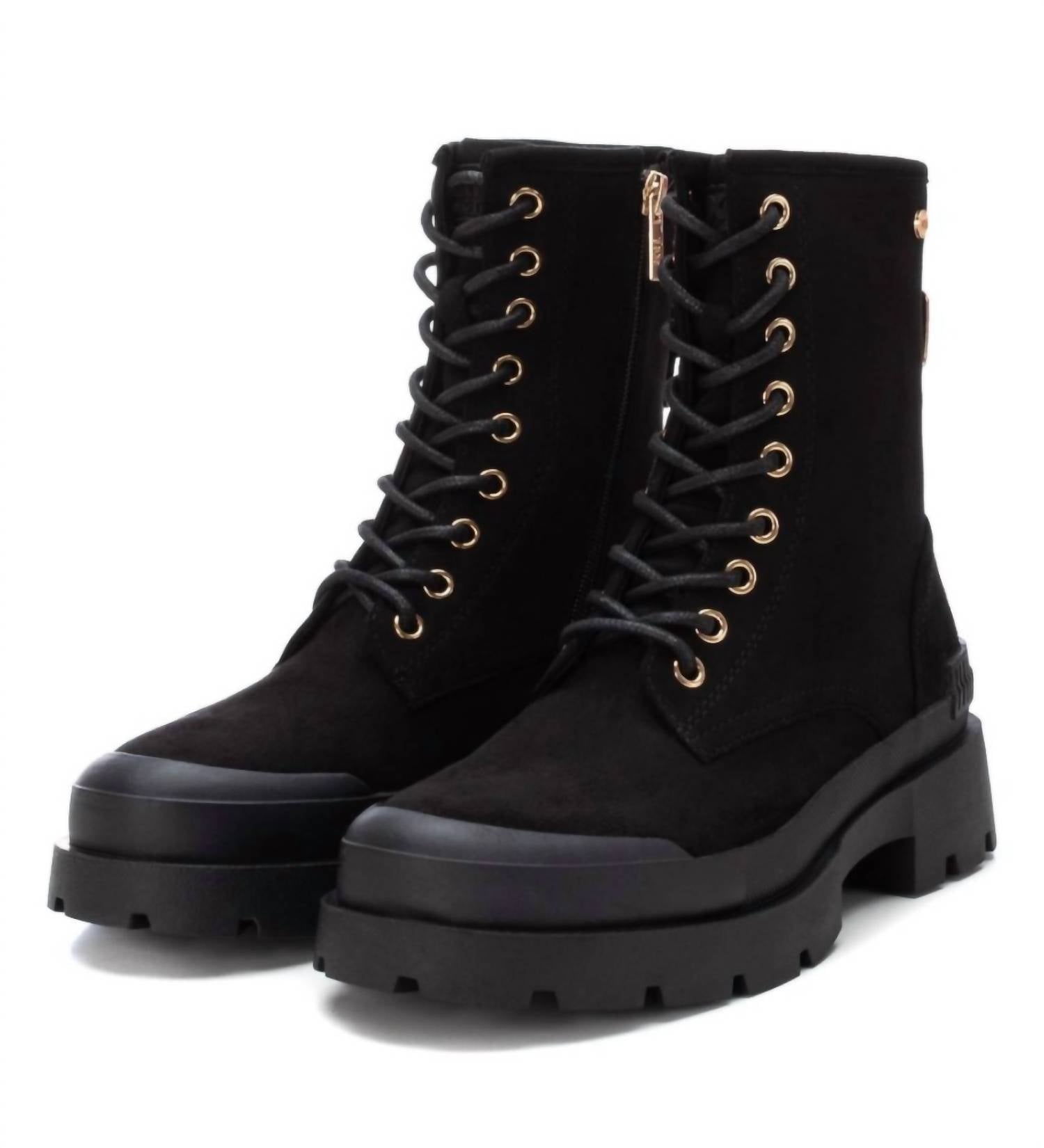 Xti - Women's Suede Lace-Up Booties