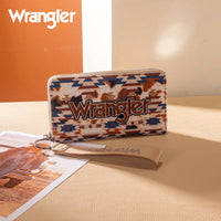 Wrangler Aztec Print Wallet in khaki - women's bag