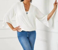 Karen Kane - Daphne Drape Front Crossover Top