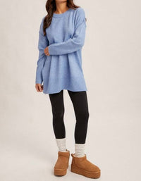 Hem & Thread - Crew Neck Oversized Everyday Tunic Sweater