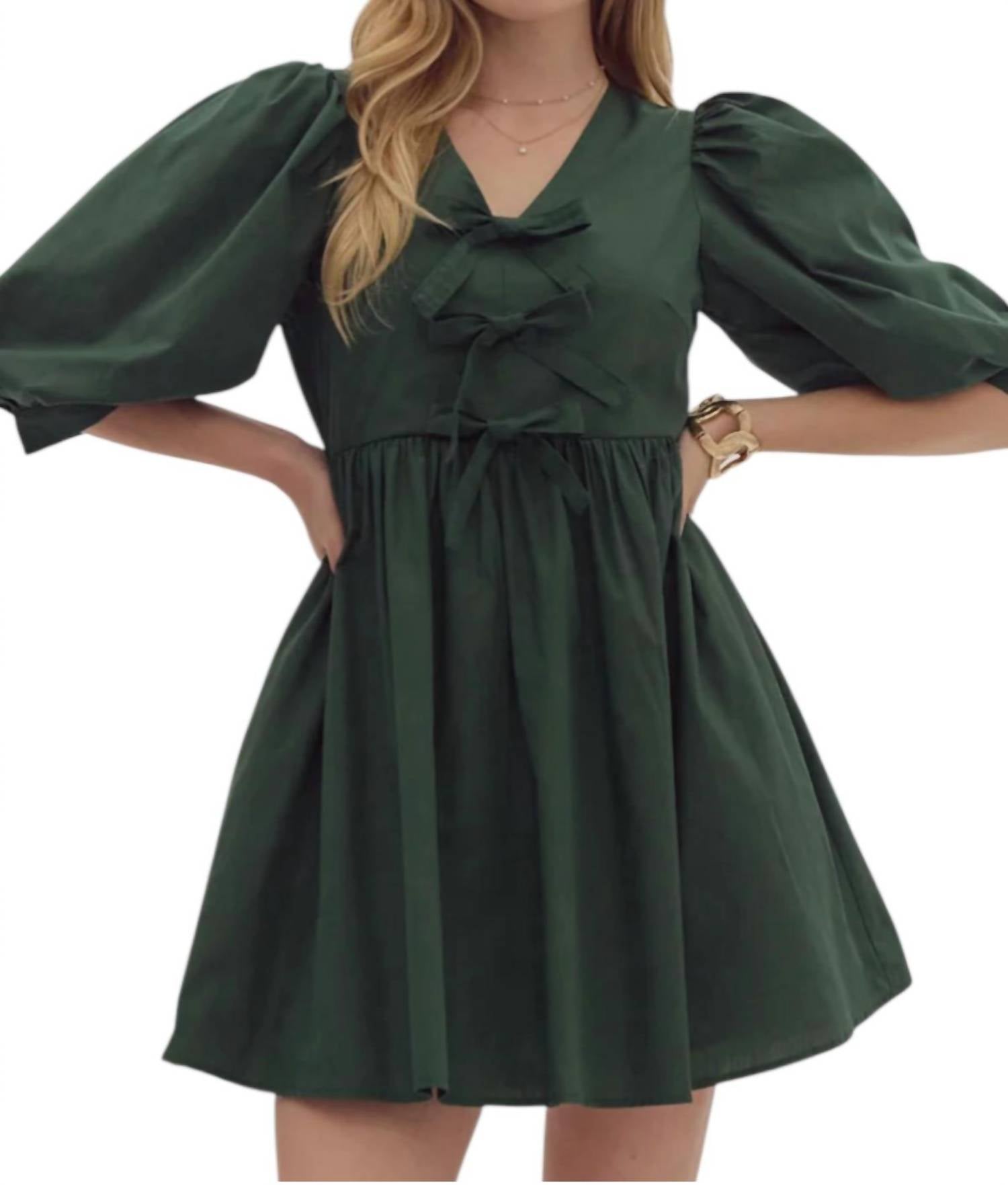Entro - Bow Front Mini Dress