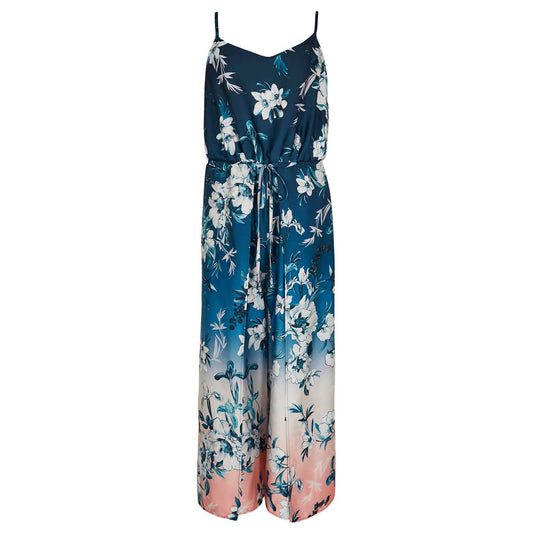 Apricot - Ombre Floral Split Leg Jumpsuit