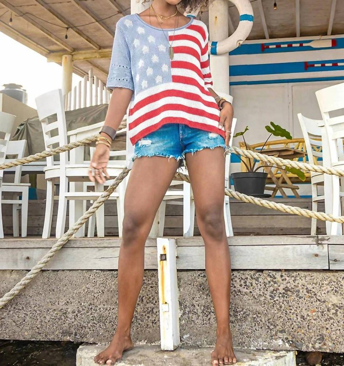 Wooden Ships - Calliope Flag Top