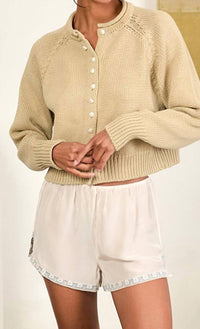 CIAO LUCIA Coletti Cardigan in khaki - women's cardigan - view 7