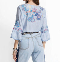 Johnny Was - Ruffle Sleeve Blouse Neilly Plus