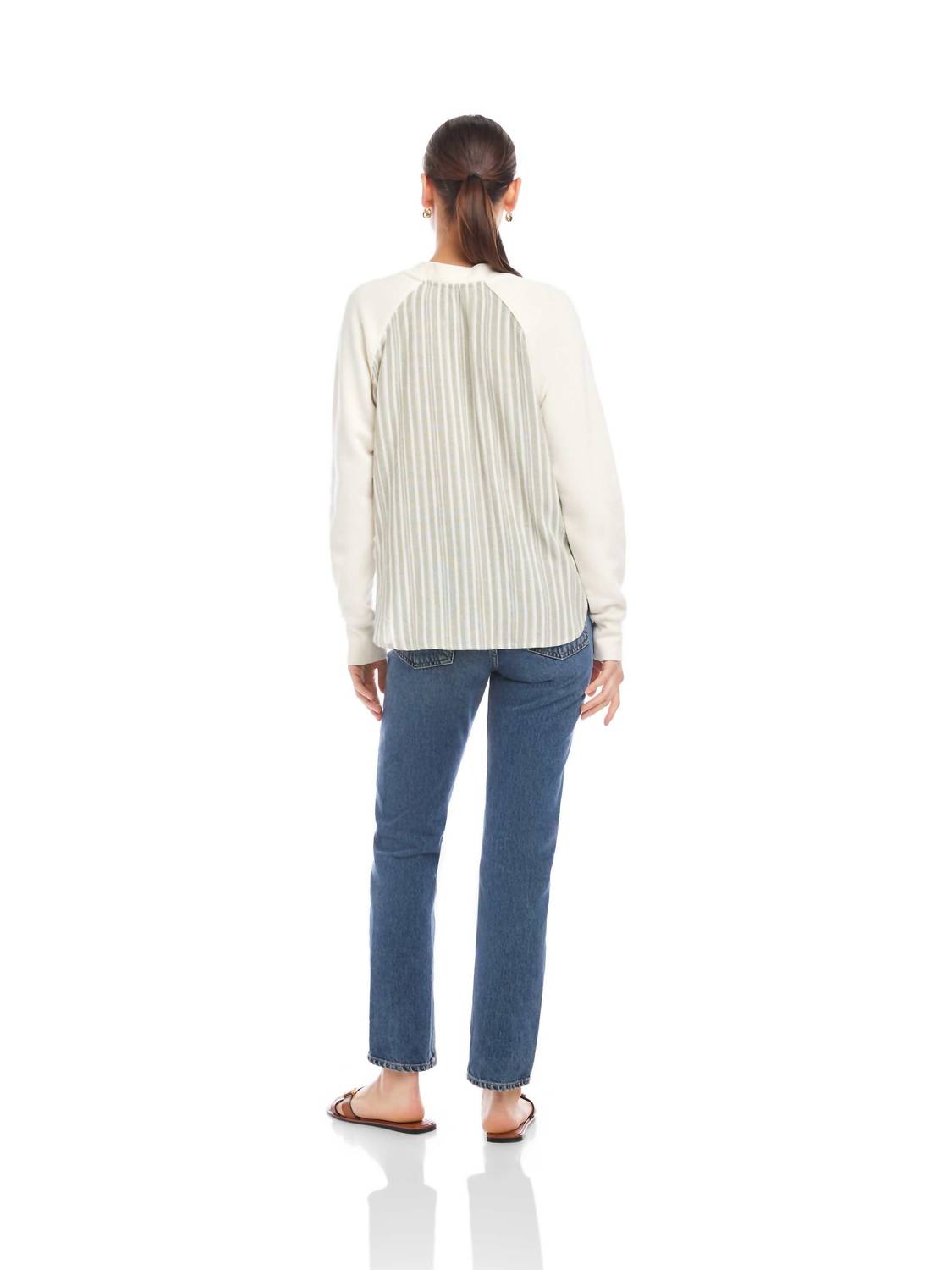 Fifteen Twenty - Vivi Contrast V-Neck Top
