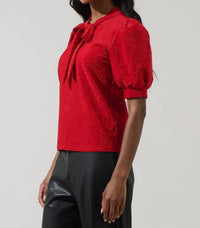 Sugarlips - Lisette Shimmer Bow Tie Top