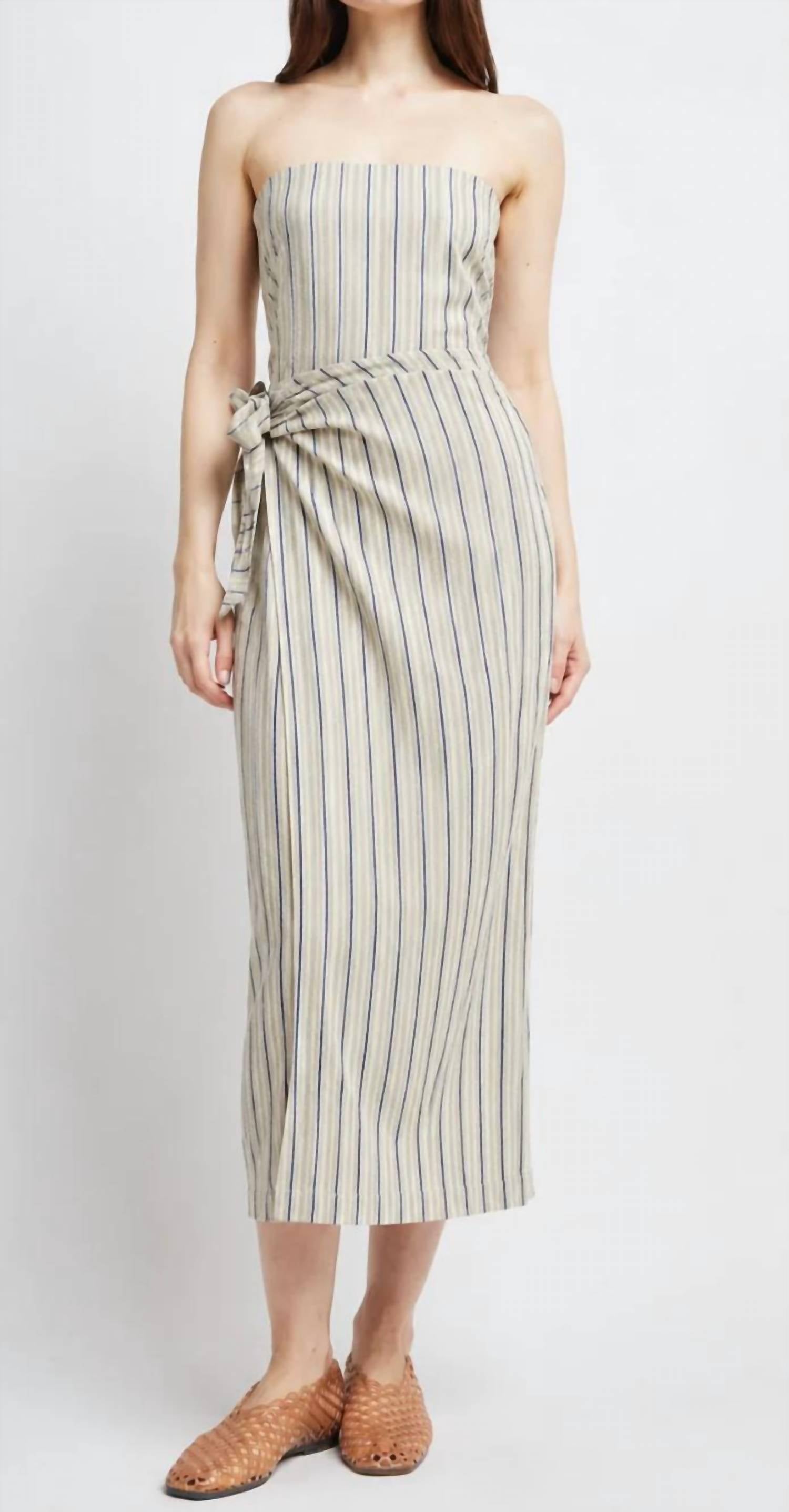Self Contrast - Robyn Strapless Wrap Dress