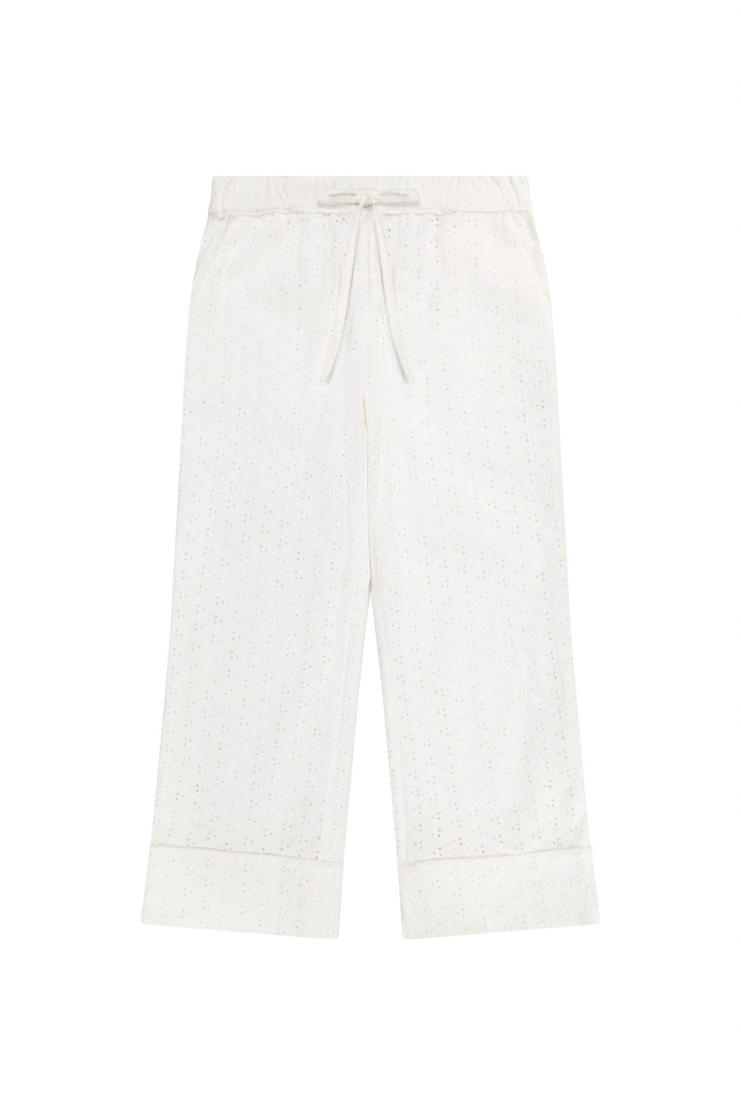 Marina Moscone - Women's Cotton Eyelet Pajama Set