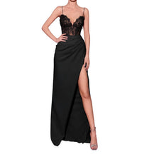 Tarik Ediz Crepe Column Evening Gown in black - women's dress