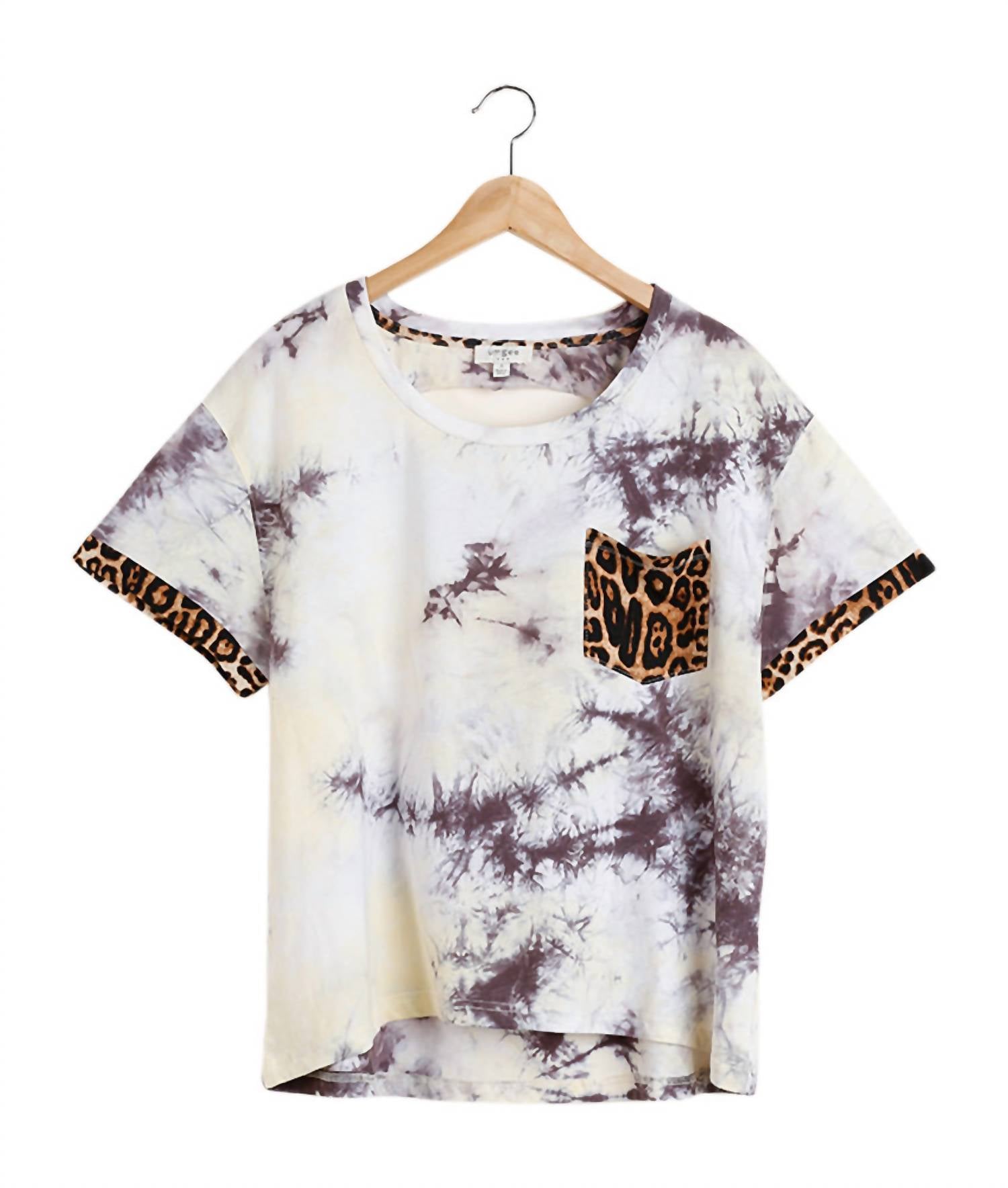 Umgee - Tie Dye & Leopard Top