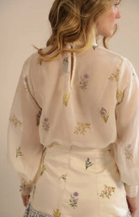 Kleid - Fiona Bubble Sleeve Blouse