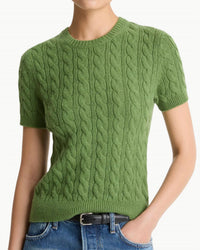 Vince - Cashmere Blend Cable Knit Tee