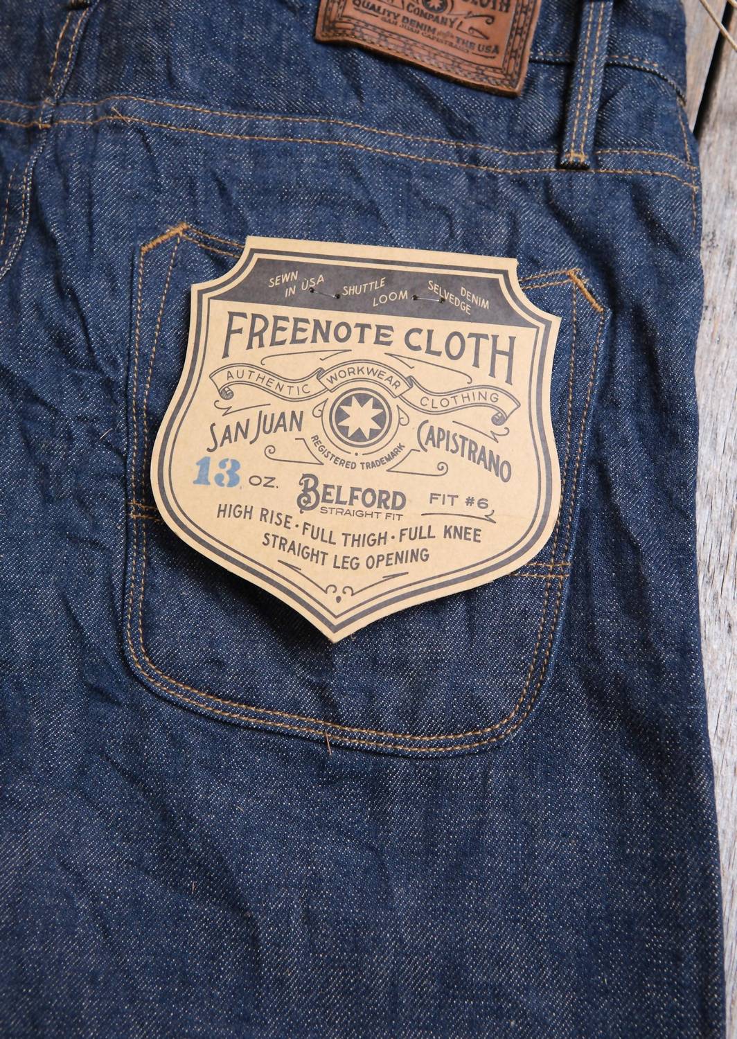 Freenote Cloth - Belford Straight Cut 13 Ounce Jeans