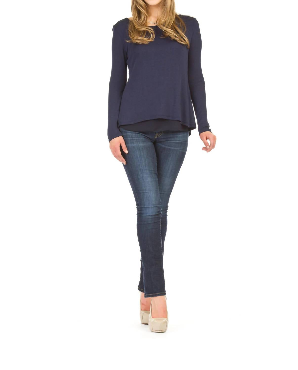 Papillon - Georgette Lined Sweater With Split Back