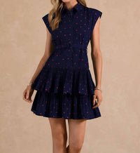 Current Air - Button-down Front Polka Dot Dress