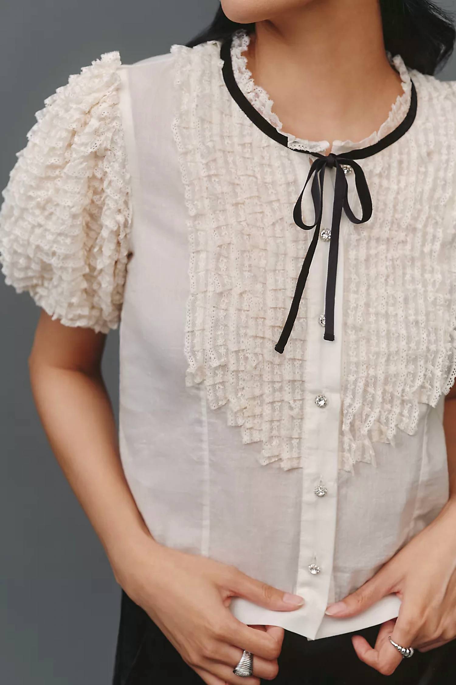Love The Label - Oceane Bow Detailing Top