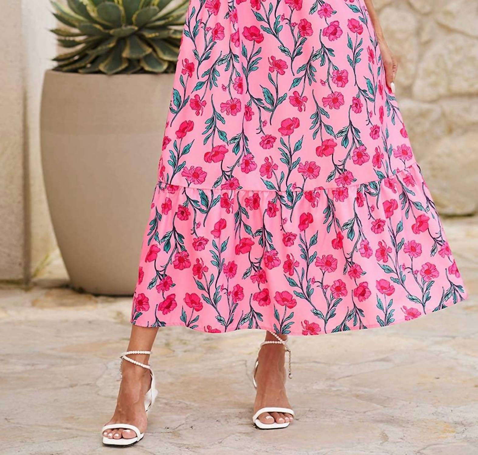 Little Daisy Closet - Floral Print Long Dress