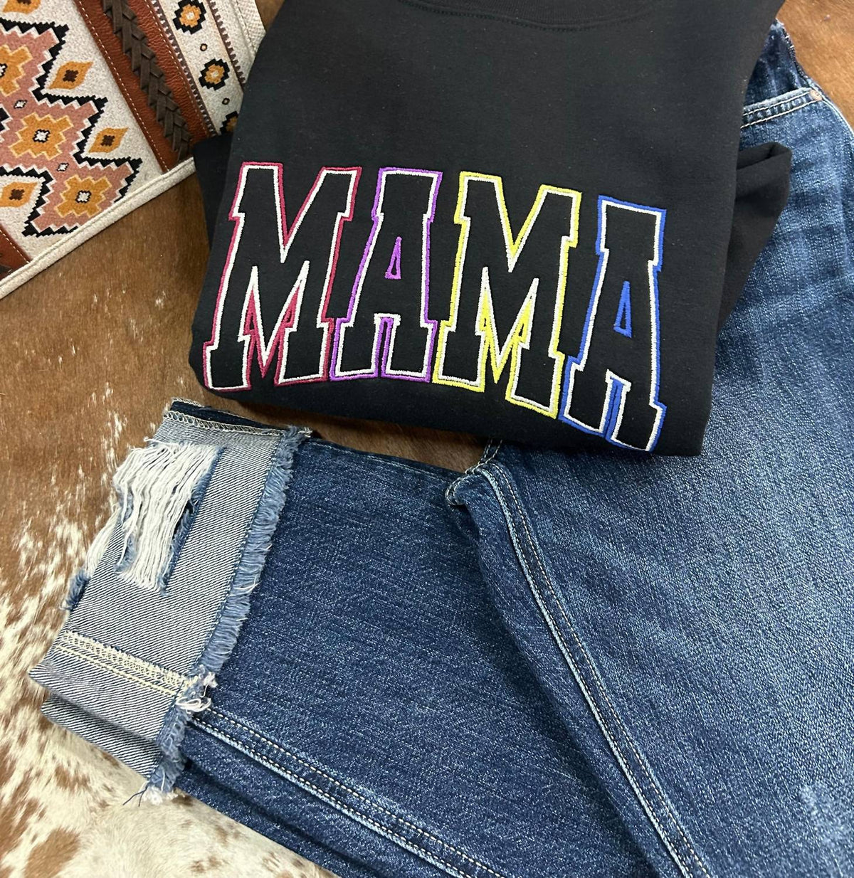 Gildan - Women's Mama Embroidered Pullover