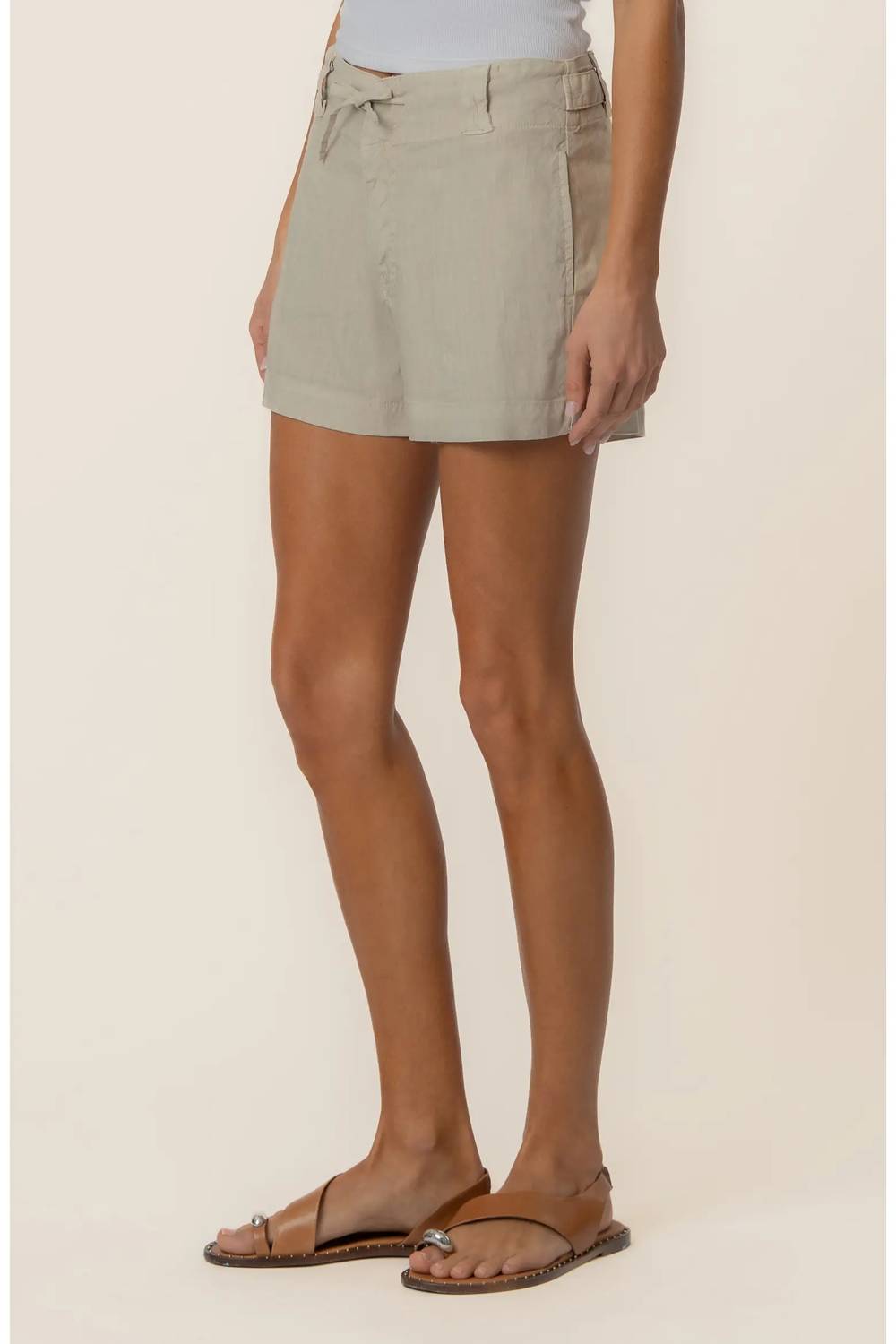 Kut From The Kloth - Katie Drawstring Linen Blend Shorts