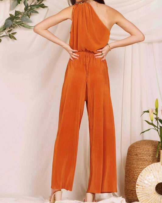 Endless Blu. - Michelle One Shoulder Jumpsuit