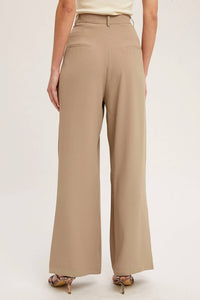 Bluivy - Pintuck Wide Leg Pants