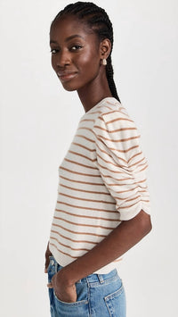 Frame - Ruched Sleeve Cashmere Sweater
