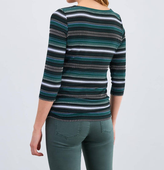 Fdj - Three-quarters Sleeve Ruched Top