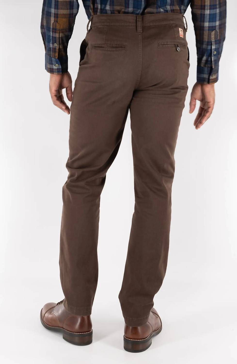 DEVIL-DOG Chino Sateen Twill Pant in dark roast - men's pants - alternate view