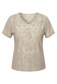 Ethyl - Textured V-neck Tee