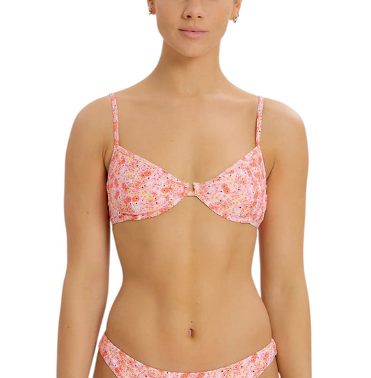 Something Navy - Floral Balconette Bikini Top