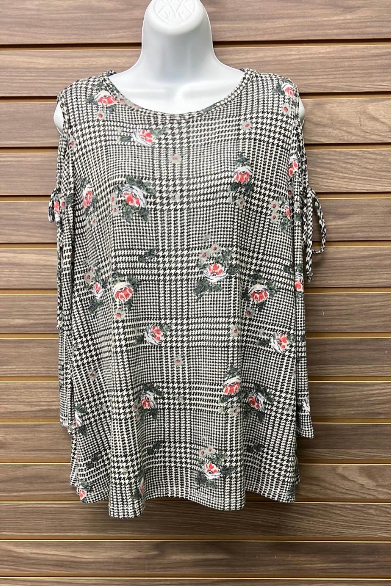 Hopely - Women's Cold Shoulder Floral Top