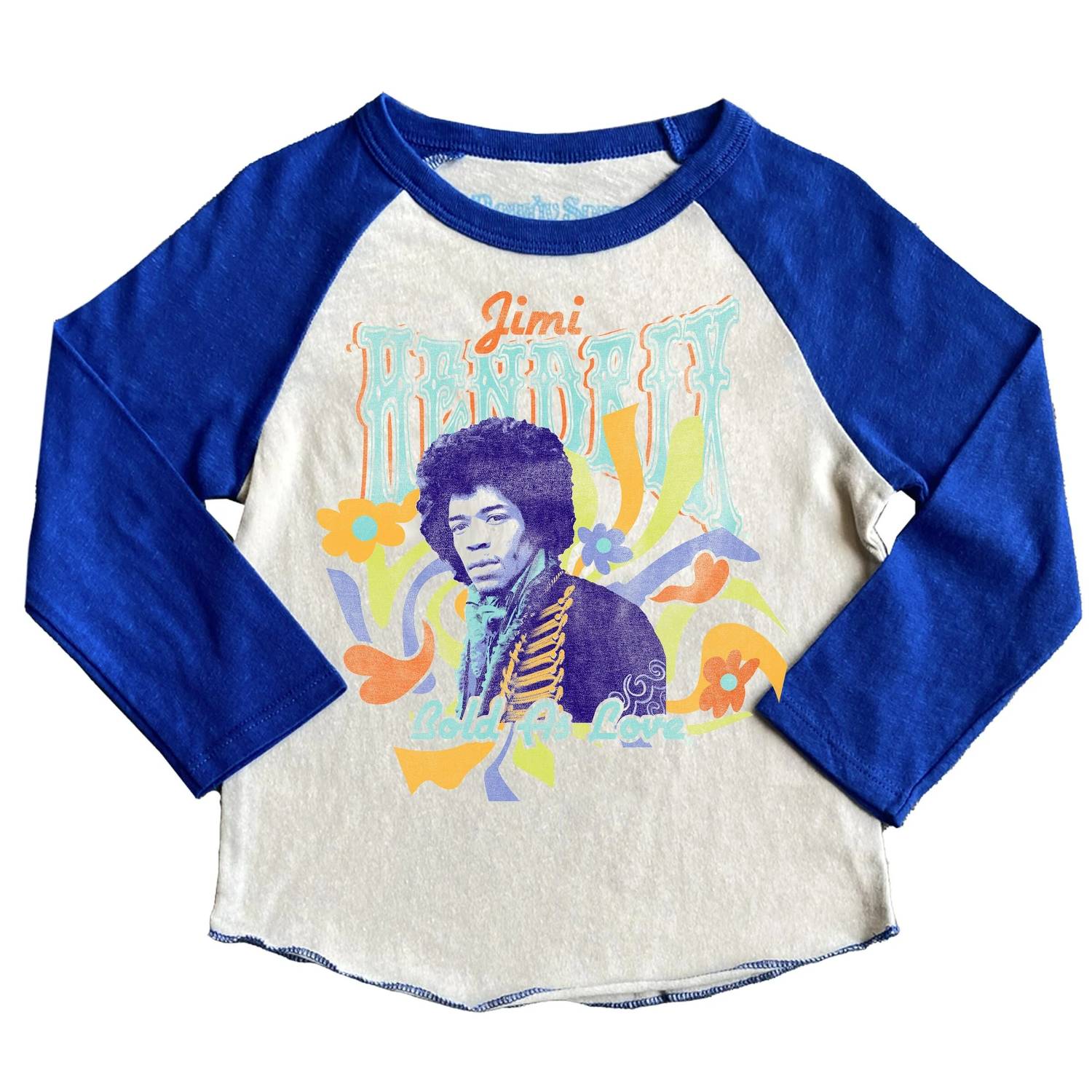 Rowdy Sprout - Kid's Jimi Hendrix Long Sleeve Raglan Top