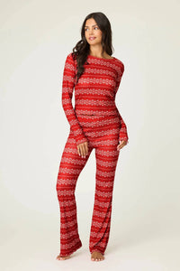 Pj Salvage - Crazy for the Holidays Fairisle Print Set