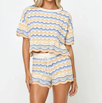 L*Space - Sunchaser Scalloped Hem Top