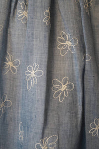 Mayoral - Girl's Two Piece Denim Dress With Embroidered Flowers