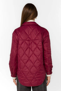 Velvet Heart Heart Bella Puffer Jacket in wine - women's jacket - alternate view