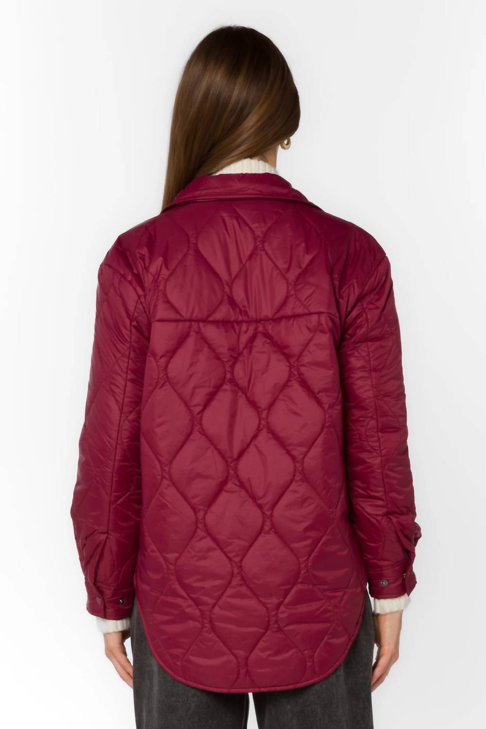 Velvet Heart Heart Bella Puffer Jacket in wine - women's jacket - alternate view