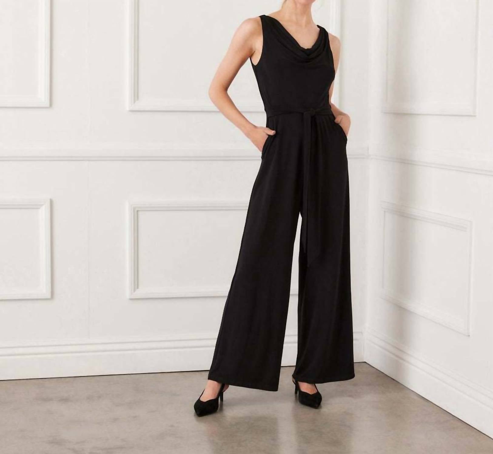 Karen Kane - Camila Travel Jersey Sleeveless Cowl Neck Jumpsuit