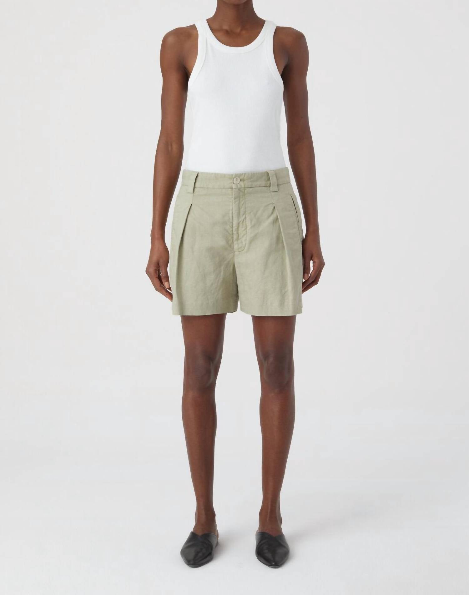 Closed - Mid Waist Linen Cotton Blend Shorts
