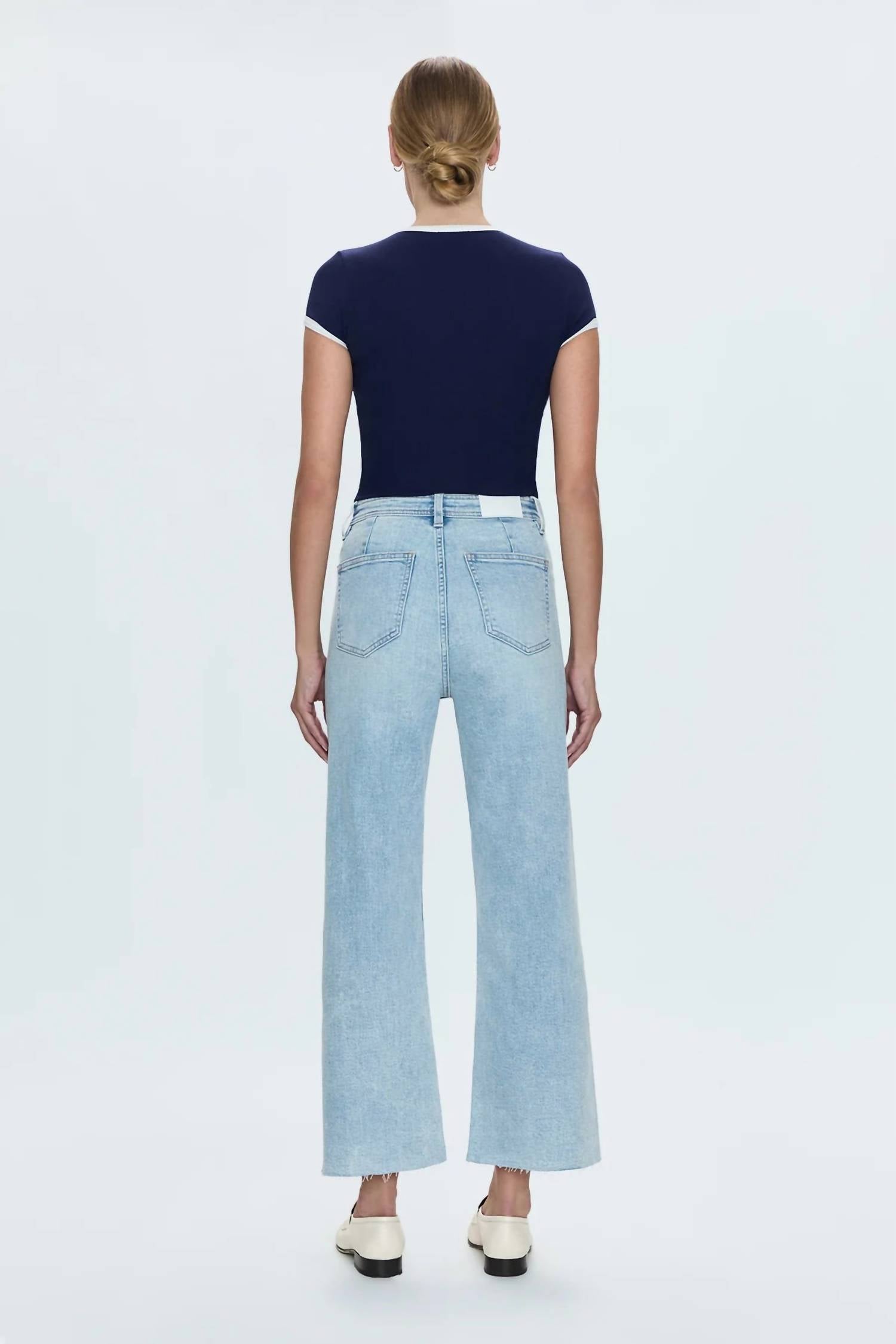 Pistola - Penny Crop High Rise Wide Leg Jean