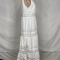 SACHIN & BABI Positano Button-up Sleeveless Long Maxi Dress in white - women's dress - alternate view