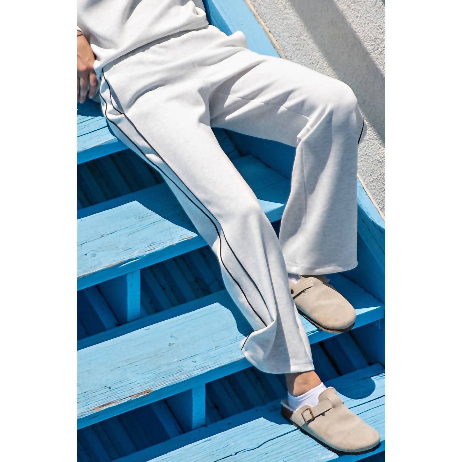 Rae Mode - Scuba Two Stripe Piping Straight Leg Pant