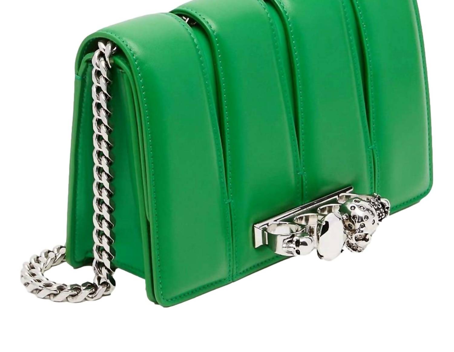 Alexander Mcqueen - Women's Slash Skull Ring Clutch Handbag